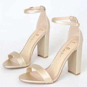 Lulu's Taylor Gold Elegant Stiletto Heels